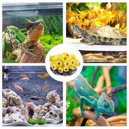 Small Coral Fish Tank Decor Tiny Sea Coral Artificial Decor Aquarium Decor For Fish Tank Aquarium Animal Terrarium And Family
