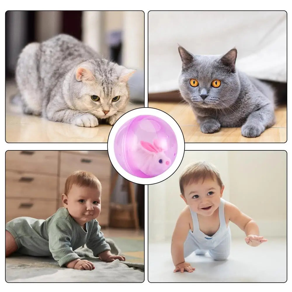 Rolling Ball Dog Toy Electric Hamster Running Rolling Toy Rolling Learning Cats and Dogs Toy Crawl Artifact Pet Rotating Toy