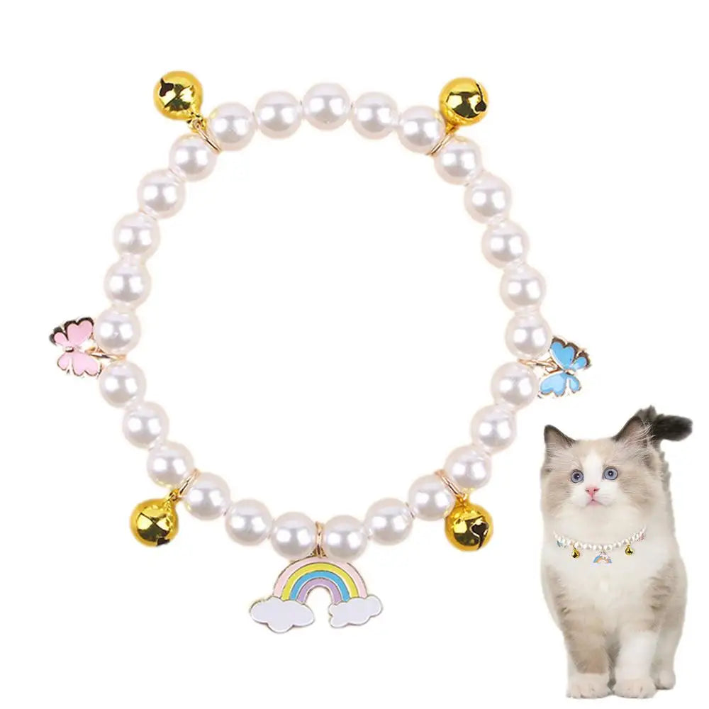 Pearl Dog Collar Pearl Collar For Dogs Pearl Cat Collar Dog Jewelry For Small Dogs Puppy Necklace Adjustable Elegant For Small