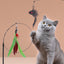 Cat Toys Simulation Bird interactive Sucker Feather Bird with Bell Cat Stick Toy for Kitten Playing Teaser Wand Toy Cat Supplies