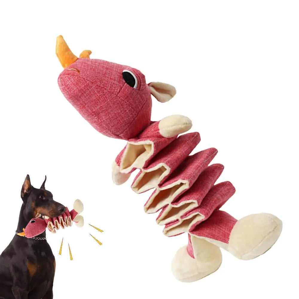 Plush Squeaky Dog Toys Teeth Cleaning Sound Pet Dog Toys Animal Shape Squeaky Dog Chew Toy For Puppies Puppy Squeaker Toys