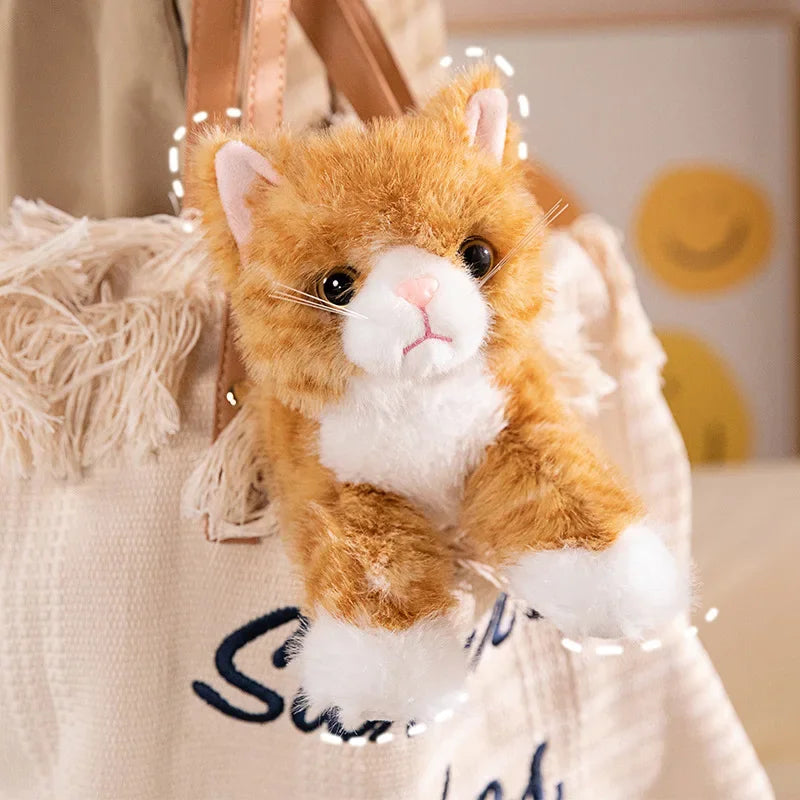 New Cute Simulation Cat Plush Toys Soft Stuffed 5 Colour Kitten Model Fake Cat Realist Animals Kids Girls Valentine's Day Gift
