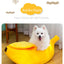Banana Shaped Pet Bedding Comfortable Cat Nest Mat Winter Cushion Warm Soft Funny Kitten Sleeping Bag Cute Cozy Dog Accessories