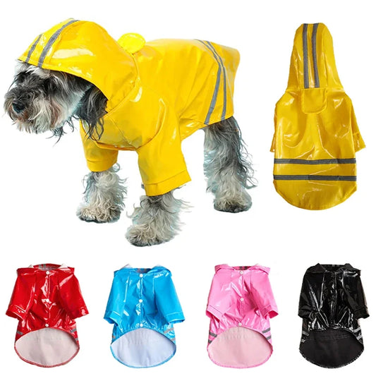 Dog Coat Waterproof PU Dog Raincoat for Small Dogs Cats Reflective Puppy Raincape Chihuahua Yorkies Pet Poncho dog raincoat
