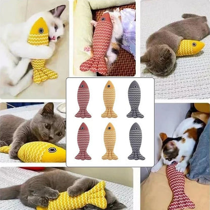 Cat Toy Catnip Fish Pet Chew Bite Toys For Cats Funny Interactive Soft Simulation Fish Kitten Training Playing Toy Cat Supplies