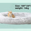 Plush Pet Bed with Pillow Quilt Winter Warm Large Foam Pad Pet Sleeping Pad Sofa Bed Removable and Washable Pet Kennel