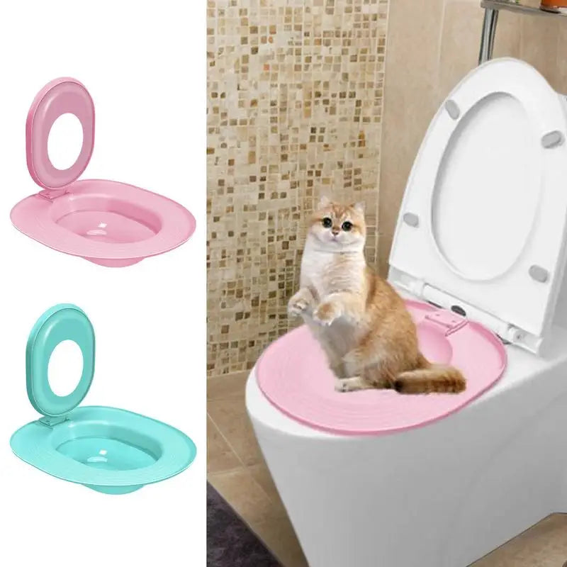 Cat Toilet Training Kit Toilet Litter Box Trainer Reusable Urinal Seat Potty Cat Hygiene Trainer For Pet Care Train Your Cat To