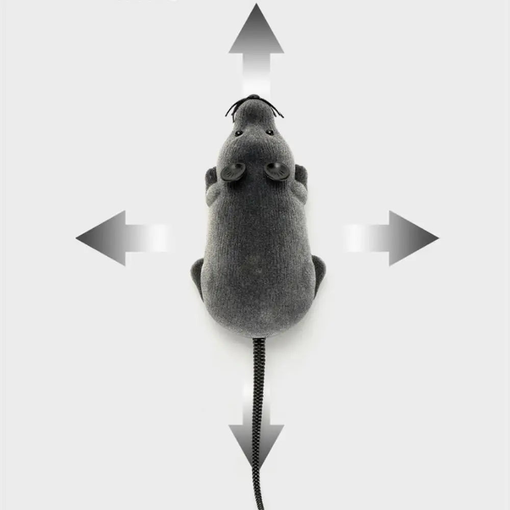 Robotic Mouse Cat Toy RC Mouse Cat Toy Squeaky Mouse Cat Toy Battery Powered Mimics Motion Of Real Prey Fun Interactive Play