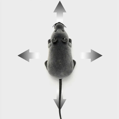 Robotic Mouse Cat Toy RC Mouse Cat Toy Squeaky Mouse Cat Toy Battery Powered Mimics Motion Of Real Prey Fun Interactive Play