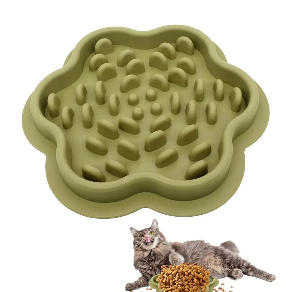 Cat Slow Feeder Non-Slip Slow Feeder Bowl Dog Bowls Food-Grade Silicone Bowls Dishes Pet Puppy Food  Feeding Dog Food Dispenser