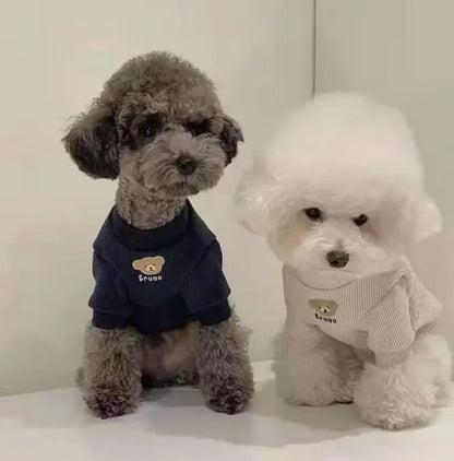 2023 New Spring Summer Pet Clothes Bear Pattern Sweater And Comfortable Puppy Clothes Teddy  Hiromi For Small And Mid Sizes Dogs