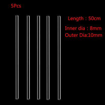 High Transperant Aquarium Water Pipe PETG Acrylic Hard Tube Transparent Rigid Tubing OD 6mm 8mm 10mm 12mm 50CM Clear 5Pcs/lot