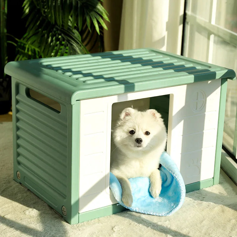 Kennel All Seasons Dog House Summer Small Dog Delivery Room Closed Pet Bed Cat Nest Summer Indoor Dog House