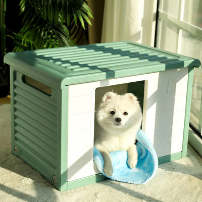 Kennel All Seasons Dog House Summer Small Dog Delivery Room Closed Pet Bed Cat Nest Summer Indoor Dog House