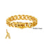 Gold Dog Chain Collar with Pendant A 15/19mm Wide Cuban Link Strong Stainless Steel Chew Proof Collar for Small Medium Large Dog