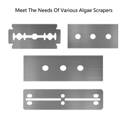 Aquarium Algae Remover Scraper Blade Metal Replacement Blades algae removal Fish Tank Aquatic Water Plant Grass Cleaning Tools