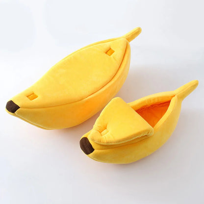 Puppy Dog Bed Cat Bed Pet Sofas Comfortable and Washable Cute Banana Shape Pug Doggy Kitten Sleeping Bed Nest for Small Animals