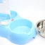 Dual Port Dog Automatic Water Dispenser Feeder Utensils Bowl Cat Drinking Fountain Food Dish Pet Bowl Raised Stand Dish Bowls