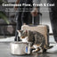 Stainless Steel Cat Water Fountain & 8+4 Replacement filters, 135oz/4L Automatic Pet Fountain Dog Water Dispenser for Cats Dogs