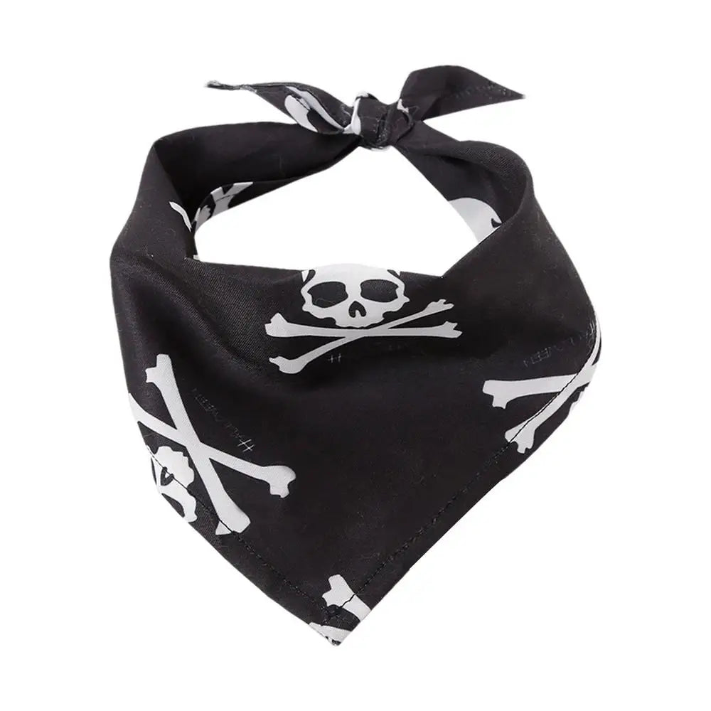 Dog Scarf Pet Costume Saliva Towel Adjustable Pumpkin Dog Scarf Triangle Pet Scarf Skull Washable For Boy Girl Toy