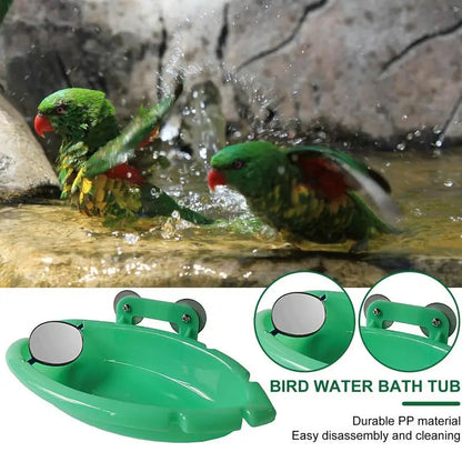 Bird Bath Tray Safe Space Saving Harmless Birdbath Bowl Bird Tub Pet Bath Pool Healthy Bird Bathtub For Canaries Small Birds