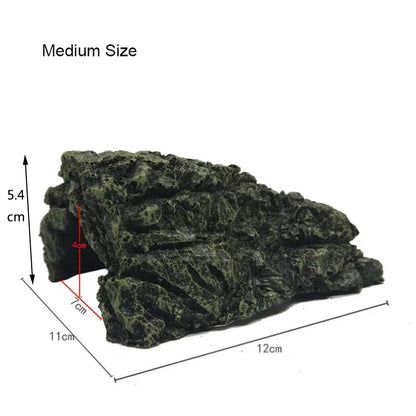 Resin Aquarium Decoration Resin Aquatic Fish Tank Ornament Decor Artificial Reptile Terrarium Turtle Shelter Cave Accessories