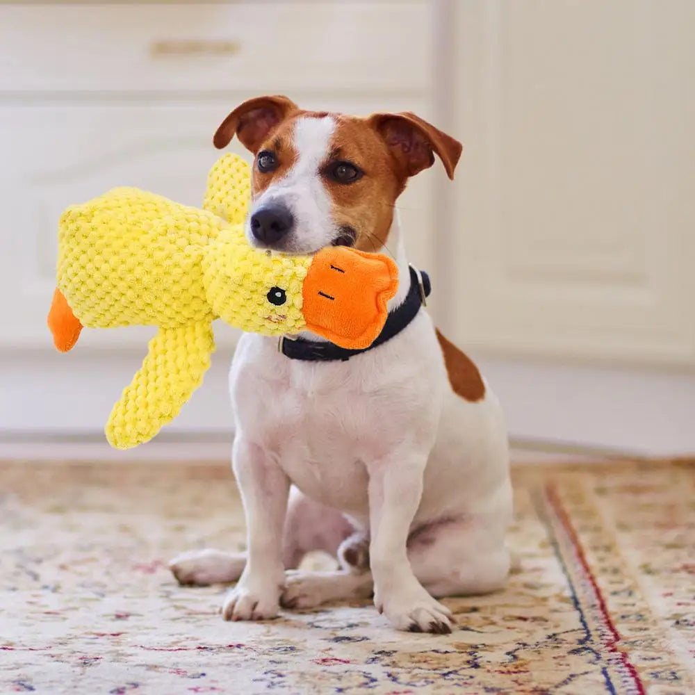 Pet Plush Toy Dog Calming Duck Stuffed Duck Toys Chew Toy Fun Dogs Interactive Toy Squeaky For Puppy Pet Teeth Pet Supplies