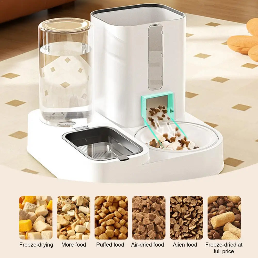 Cat Automatic Feeders Large Capacity Pet Feeding Dog Food Dispenser Reusable Kitten Puppy Water Dispenser for Home Cage