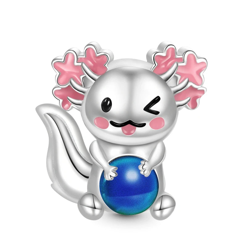 New 925 Silvering Disney Cute Bird Tiger Duck Dog Rabbit Salamander Charm Bead fit Original Bracelet Trinket DIY Women Jewelry