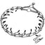 Dog Collar Choke Stainless Steel Pinch Dog Training Collar with Comfort Rubber Tips Adjustable Metal Silver Pet Prong Necklace