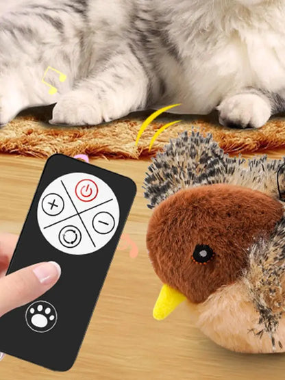Usb Rechargeable Cat Toy Flapping Bird Cat Toy Interactive Plush Toy Remote Control USB Flapping Wings Cat Toy Chirping Cat Toy