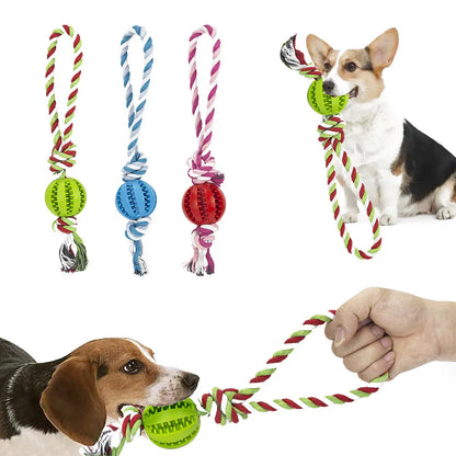 Dog Hemp Rope Toy With Ball