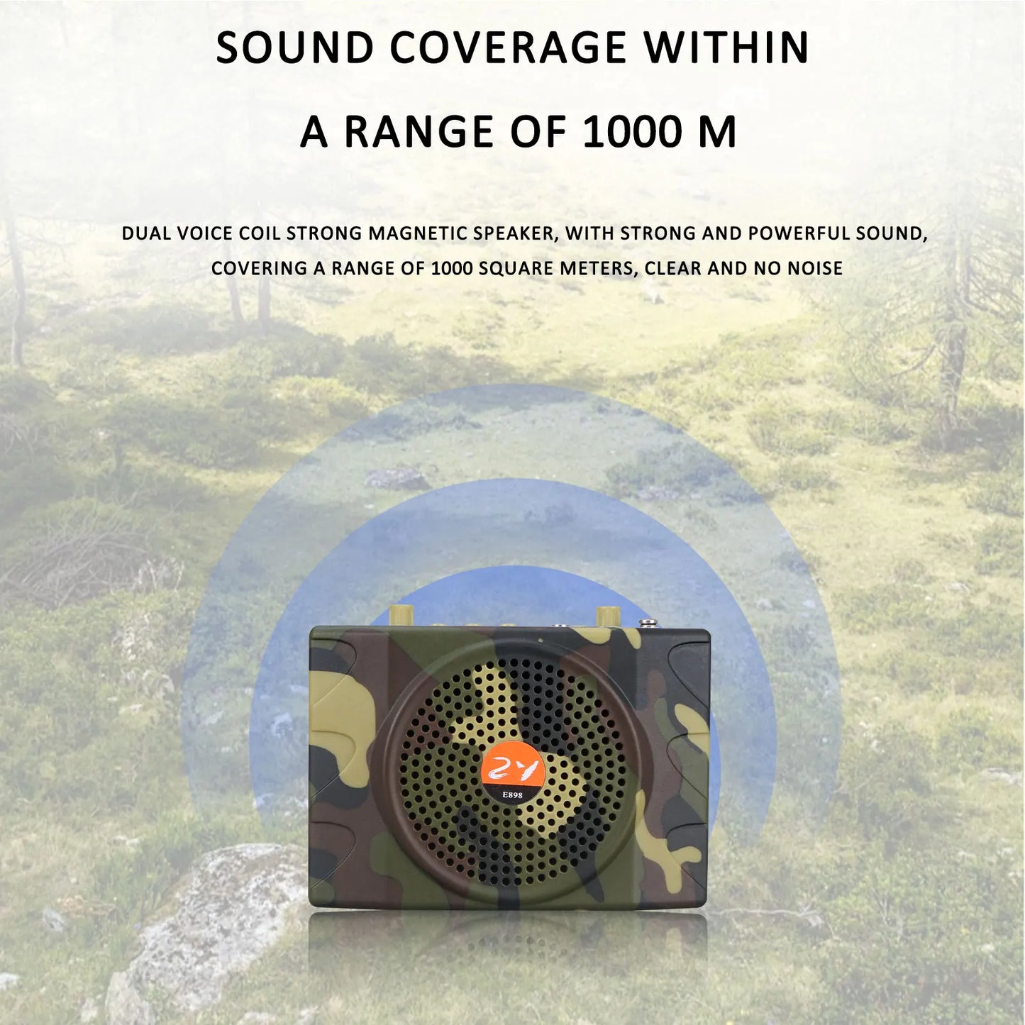 E898 hunting wireless speaker animal bird-to-bird portable speaker Bluetooth remote control about 1000 m large capacity battery