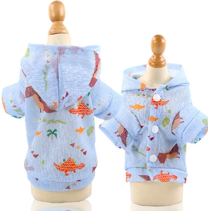 Ultra Thin Transparent Pet Dog Sun Protection Hoodie Clothes For Small Dogs Chihuahua Puppy Cat Summer Vest Shirt French Bulldog