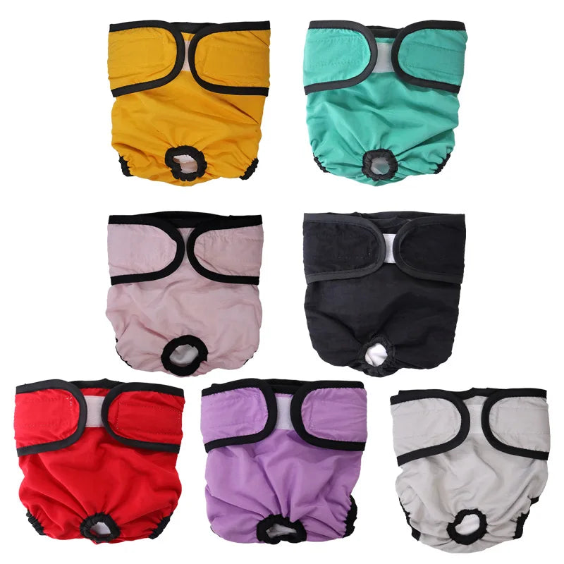 Washable Reusable Female Dog Diapers for Small Medium Large Dogs, Doggie Menstrual and Incontinence Safety Sanitary Panties