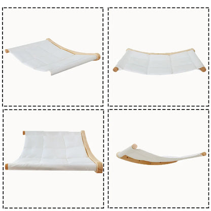 Wall Mounted Cat Climb Shelf Perch and Ladder Cat Hammock and Three Step Wood Stairway for Cats Playing and Sleeping