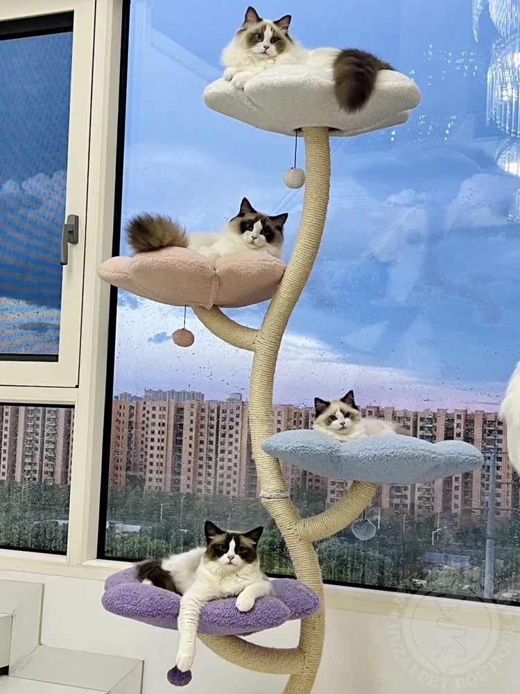Cat Climbing Frame Big Cat Claw Tree Nest Tower Sisal Grinding Claw Rod Removable Washable Pet Entertainment To Rest Products
