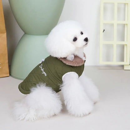 Winter Warm Fur Collar Dog Jacket Windproof & Waterproof Dog Clothes for Small Dogs Puppy Vest Chihuahua Yorkie Coat Pet Costume