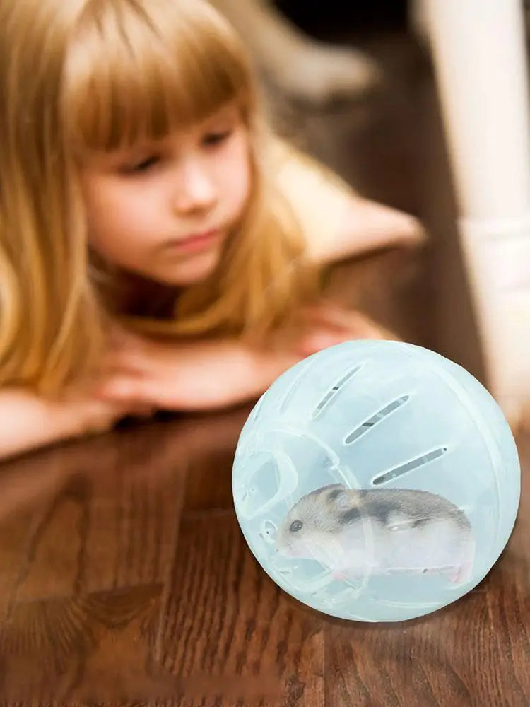 Hamster Exercise Balls With Traction Rope Transparent Hamster Running Ball Wheel Safe Hamster Exercise Balls Pet Supplies
