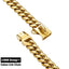 Gold Dog Chain Collar 15mm Stainless Steel Cuban Link Chain Strong Heavy Duty Chew Proof Dog Necklace with Buckle for Dogs