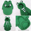 Funny Pet Clothes Cute Green Little Frog Dog And Cat Small Dog Autumn And Winter Sweatshirt Plush Outdoor Fashion Cotton Jacket