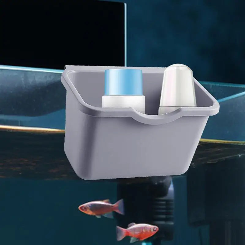 Fish Tank Tool Organizer 2pcs Aquarium Tools Organizer Aquarium Supplies Aquarium Accessories Storage Box For Aquariums Fish