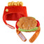Cat Hats Halloween Dog Funny Cosplay Costume Hamburger Hats Burger-Shaped Puppy Costume Accessory Headwear for Cats Dogs Puppy