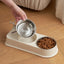 Pet Double Feeding Bowl Non-Slip Feeder Two Dishes For Cats Non-skid Pet Stainless Steel Bowls Pet Feeder Food Dispenser