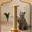 Pet Cat Toy Solid Wood Cat Turntable Funny Cat Stick Balls Durable Sisal Scratching Board Cat Supplies Cat Grab Column