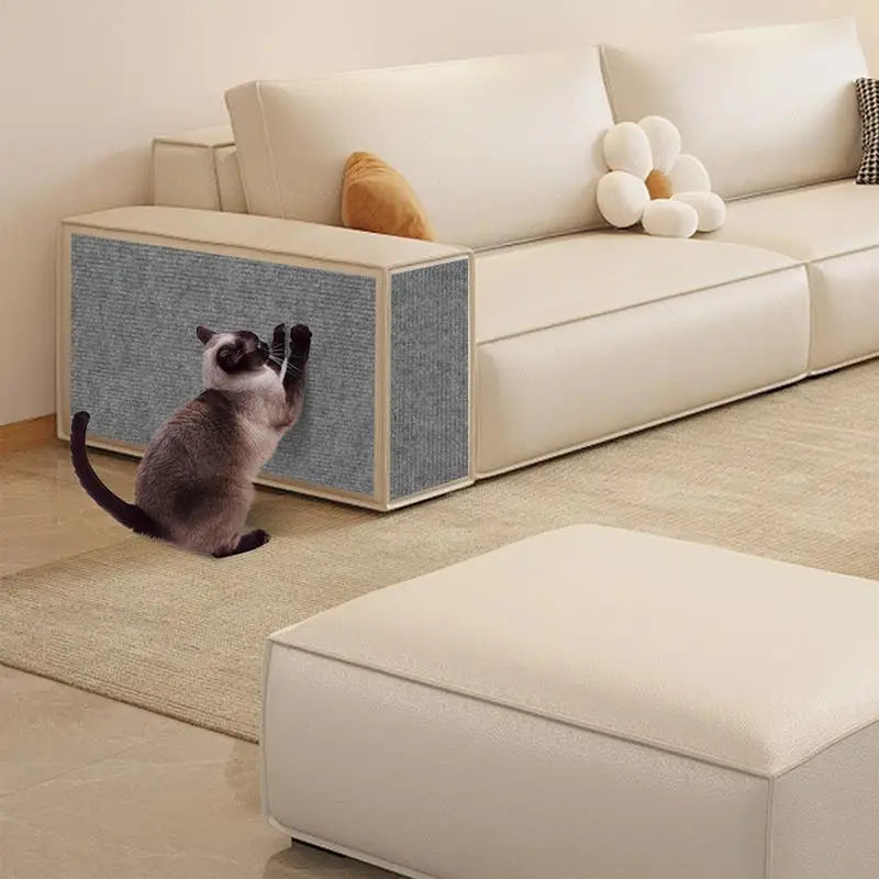 Cat Scratching Mat Self-Adhesive Trimmable Carpet Cat Pet Scratcher for Anti-scratching Sofa Furniture Protection Cat Accessorie
