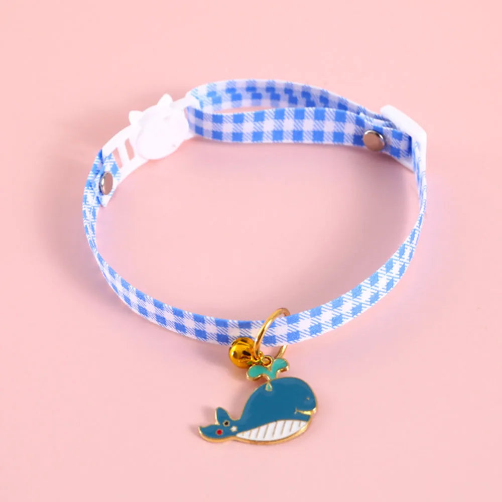 Pet Supplies Accessories for Cats Adjustable Cat Necklace for Kitten Puppy Small Dog Cat Breakaway Bell Collar with Cute Pendant