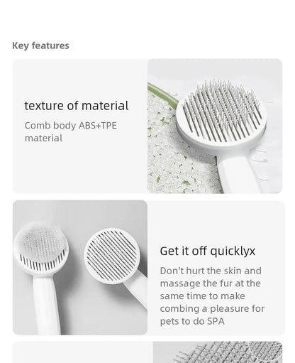 1PcsCat Comb Hair Removal Pet Magic Comb One Click Floating Hair Removal Cat Dog Universal Cleaning Beauty Supplies