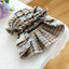 High Collar Small Dog Clothes Plaid Woolen New Year Autumn Winter Brown Overalls for Cats Maillard Fashion Girl Chihuahua Dress