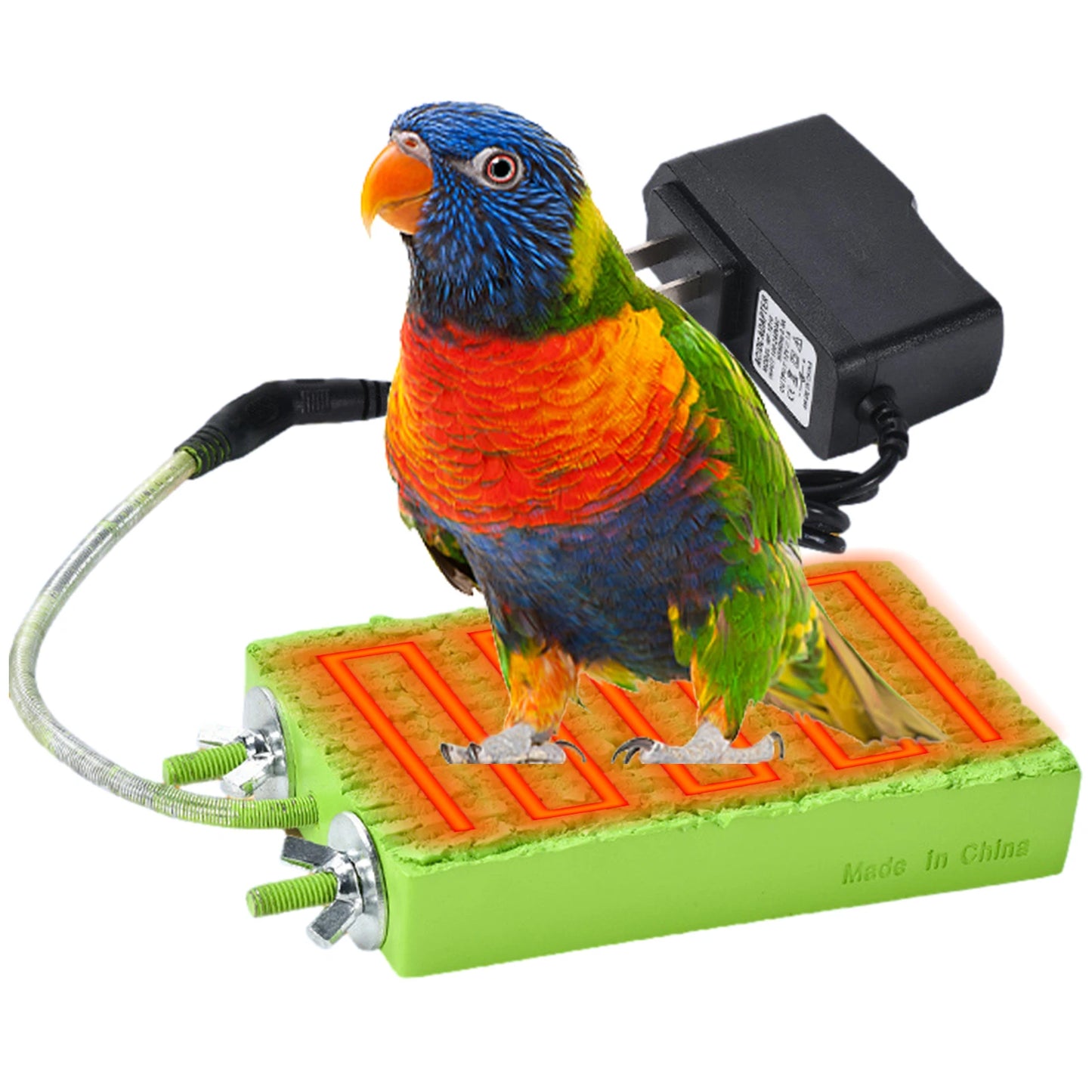 5W Bird Perches Heating Bird Perch Platform Safe Bird Perch Standing Warmer Pet Heated Toy For Birds Parrot Hamsters Chinchillas